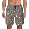 thumbnail image 1 of Haiem Retro Bunny Mens Swim Trunks with Compression Liner 2 in 1 Swimming Shorts Stretch Swimwear Quick Dry,Board Shorts-Large, 1 of 9
