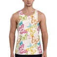 thumbnail image 1 of Haiem Retro Colorful Butterfly Men Workout Tank Top Gym Bodybuilding Sleeveless Muscle T Shirts Athletic Tank Breathable Workout Shirt-Medium, 1 of 8