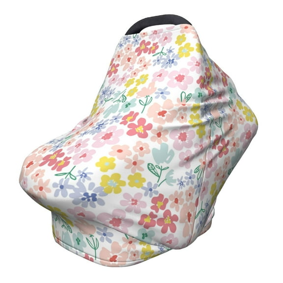 Haiem Retro Floral Baby Nursing Cover & Nursing Poncho - Multi Use Cover for Baby Car Seat Canopy, Stroller Cover, 360°Full Privacy Breastfeeding Coverage