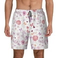 thumbnail image 1 of Haiem Retro Floral Mens Swim Trunks with Compression Liner 2 in 1 Swimming Shorts Stretch Swimwear Quick Dry,Board Shorts-XX-Large, 1 of 9