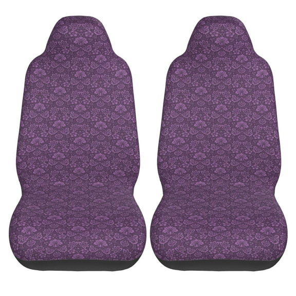 Haiem Retro Florals Purple Printed Car Seat Covers Set of 2, Universal Fit Car Seat Covers,Protective Seat Covers,Comfortable Car Seat Covers, Easy Installation Seat Covers