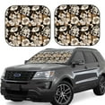 thumbnail image 1 of Haiem Retro Hydrangeas Car Windshield Sun Shade (2 Pieces) Foldable Windshield Sun Shade Car Accessories for Truck SUV Pickup-Large, 1 of 7