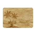 thumbnail image 1 of Haiem Retro Palm Tree Front Door Mat Indoor Outdoor Entrance, Waterproof All-Season, All-Weather Doormat, Durable Flannel Fabric, Fade Resistant, Low Profile, 16x24in, 1 of 9