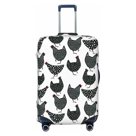 Haiem Retro Rooster Luggage Cover Printed Suitcase Covers for Luggage Elastic Washable Suitcase Protector Fits 18-32 Inch Luggage-Medium