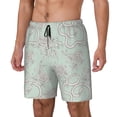thumbnail image 1 of Haiem Retro Snake Mens Swim Trunks with Compression Liner 2 in 1 Swimming Shorts Stretch Swimwear Quick Dry,Board Shorts-Small, 1 of 9