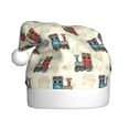 thumbnail image 1 of Haiem Retro Steampunk Vehicle Pattern Santa Hat Confortable Velvet Christmas Hat for Christmas Party Favors Fit for Adults Men Women, 1 of 6
