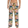 thumbnail image 1 of Haiem Retro Summer Stamp Men's Pajama Pants Ultra Lightweight Pjs Bottoms Sleepwear Bottom Pants with Pocket Drawstring-Medium, 1 of 9