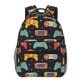thumbnail image 1 of Haiem Retro Video Game Printed School Backpack,Casual Travel Lightweight Backpack,Durable Comfortable Multifunctional Backpack,Laptop Backpack, 1 of 5