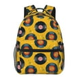 thumbnail image 1 of Haiem Retro Vinyl Records Printed School Backpack,Casual Travel Lightweight Backpack,Durable Comfortable Multifunctional Backpack,Laptop Backpack, 1 of 5