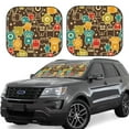 thumbnail image 1 of Haiem Robot and Monsters Car Windshield Sun Shade (2 Pieces) Foldable Windshield Sun Shade Car Accessories for Truck SUV Pickup-Small, 1 of 7