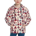 thumbnail image 1 of Haiem Rocket Pattern Pattern Boys Hoodie, Youth Pullover Hooded Sweatshirt, Kangaroo Pocket Hoodie for Kids Girls -Small, 1 of 6