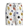 thumbnail image 1 of Haiem Rocket Planets Men's Pajama Short with Soft Woven Cotton Elastic Waistband Sleep Short-Large, 1 of 9