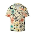 thumbnail image 1 of Haiem Rockets Men's Casual Shirts Short Sleeve Button Down Shirts Fashion Textured Summer Beach Shirt-Medium, 1 of 7
