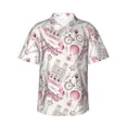 thumbnail image 1 of Haiem Romantic Travel In Paris Printed Hawaiian Shirt for Men - Men’s Casual Beach Summer Shirts - Stretch Fabric with Modern Fit-Large, 1 of 1
