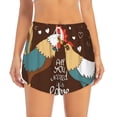 thumbnail image 1 of Haiem Rooster And Chicken Women's 2 in 1 Running Shorts - Lightweight Athletic Workout Gym Yoga Breathable Sports Shorts Liner with Phone Pockets-XX-Large, 1 of 9