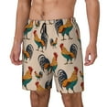 thumbnail image 1 of Haiem Rooster Mens Swim Trunks with Compression Liner 2 in 1 Swimming Shorts Stretch Swimwear Quick Dry,Board Shorts-Small, 1 of 9