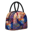 thumbnail image 1 of Haiem Rooster Oil Painting Printed Lunch Bag Women, Lunch Box Lunch Bag for Women, Small Leakproof Cute Lunch Tote Large Capacity Reusable Insulated Cooler Lunch Container, 1 of 1