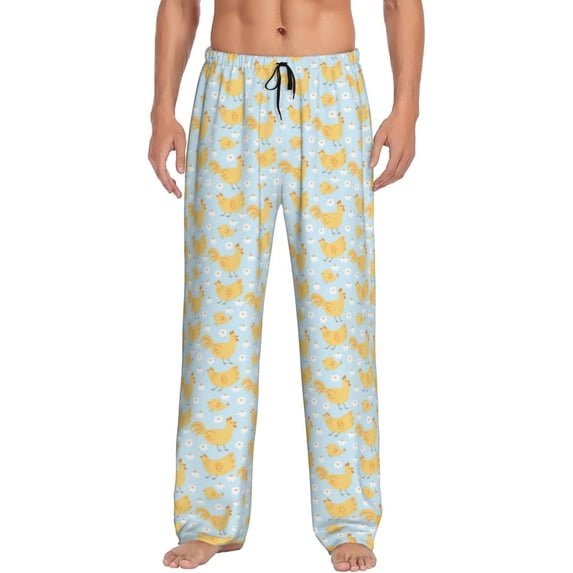 Haiem Roosters Men's Pajama Pants Ultra Lightweight Pjs Bottoms Sleepwear Bottom Pants with Pocket Drawstring-Small