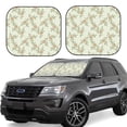 thumbnail image 1 of Haiem Rose Darkseagreen Color Background Car Windshield Sun Shade (2 Pieces) Foldable Windshield Sun Shade Car Accessories for Truck SUV Pickup-Small, 1 of 7