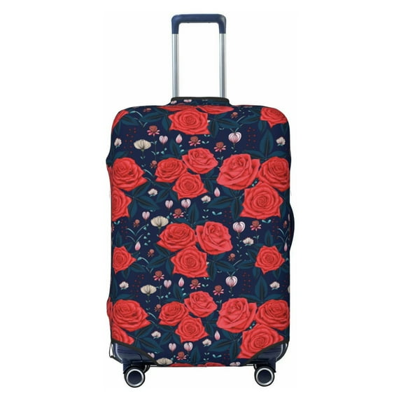 Haiem Rose Flower Luggage Cover Printed Suitcase Covers for Luggage Elastic Washable Suitcase Protector Fits 18-32 Inch Luggage-X-Large