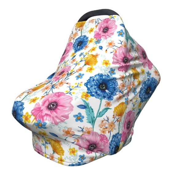 Haiem Rose Flowers Baby Nursing Cover & Nursing Poncho - Multi Use Cover for Baby Car Seat Canopy, Stroller Cover, 360°Full Privacy Breastfeeding Coverage