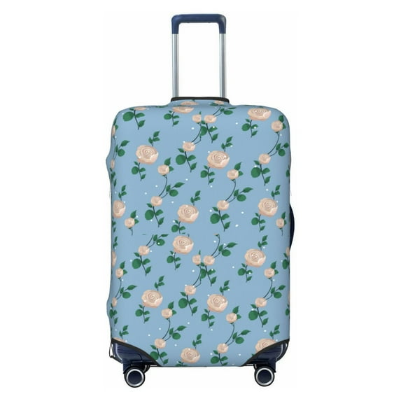 Haiem Rose Flowers Luggage Cover Printed Suitcase Covers for Luggage Elastic Washable Suitcase Protector Fits 18-32 Inch Luggage-Small