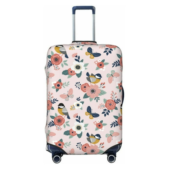 Haiem Rose Flowers Luggage Cover Printed Suitcase Covers for Luggage Elastic Washable Suitcase Protector Fits 18-32 Inch Luggage-Small