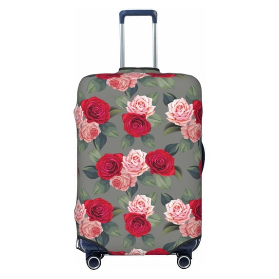 Haiem Rose Flowers Luggage Cover Printed Suitcase Covers for Luggage Elastic Washable Suitcase Protector Fits 18-32 Inch Luggage-Small