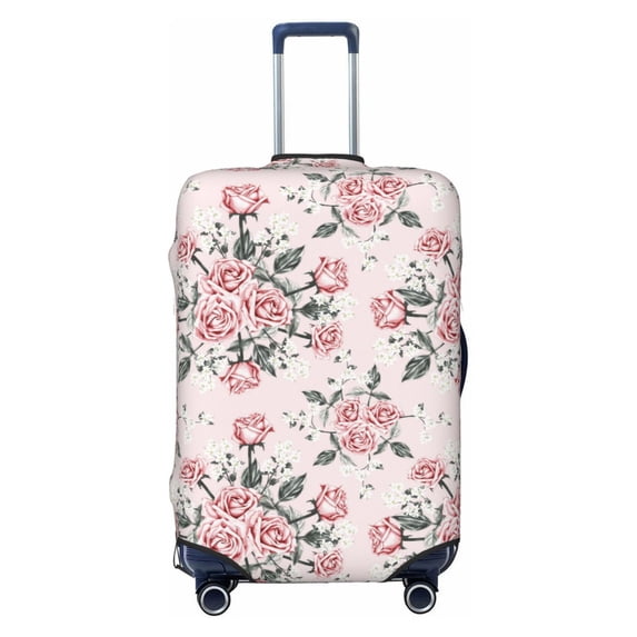 Haiem Rose Flowers Luggage Cover Printed Suitcase Covers for Luggage Elastic Washable Suitcase Protector Fits 18-32 Inch Luggage-X-Large