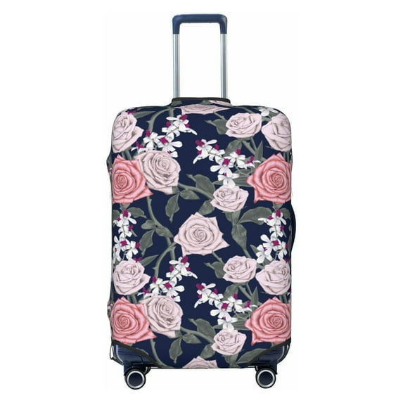 Haiem Rose Flowers Luggage Cover Printed Suitcase Covers for Luggage Elastic Washable Suitcase Protector Fits 18-32 Inch Luggage-X-Large