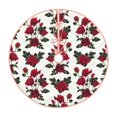 thumbnail image 1 of Haiem Rose Flowers Pattern Christmas Tree Skirt Merry Christmas Party Christmas Tree Decoration,New Year Decorations-36", 1 of 6