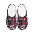 thumbnail image 1 of Haiem Rose Flowers Print Women's Fuzzy Memory Foam House Slipper Cozy Home Footwear Non-slip Winter Slippers-35/36, 1 of 7