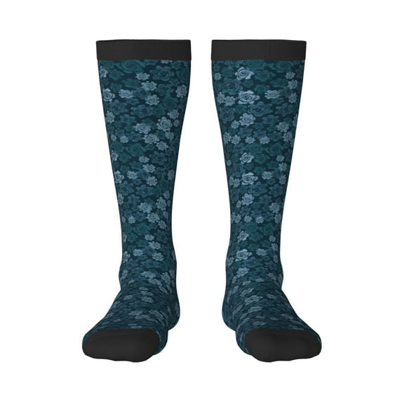 Haiem Rose Flowers Socks, Funny Novelty Crazy Design Cotton Socks Sports Socks Knee High Socks For Men, Women,1Pairs - Gift For Working Friends