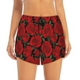 thumbnail image 1 of Haiem Rose Flowers Women's 2 in 1 Running Shorts - Lightweight Athletic Workout Gym Yoga Breathable Sports Shorts Liner with Phone Pockets-Medium, 1 of 9