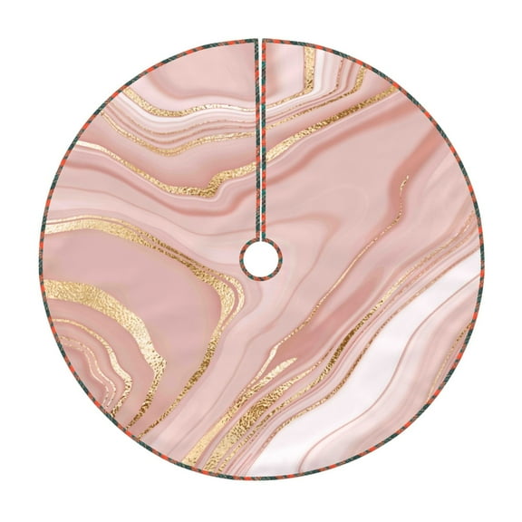 Haiem Rose Gold Glitter Splatter Pattern Christmas Tree Skirt Merry Christmas Party Christmas Tree Decoration,New Year Decorations-30"