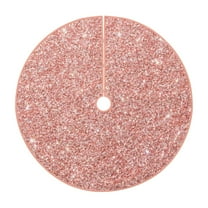 Haiem Rose Gold Pink Glitter Pattern Christmas Tree Skirt Merry Christmas Party Christmas Tree Decoration,New Year Decorations-30"