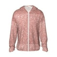 thumbnail image 1 of Haiem Rose Gold Pink Glitter UPF 50+ Fishing Shirts for Men Long Sleeve UV Sun Protection Hoodie Non-Mask Outdoor Hiking Shirts, 1 of 9