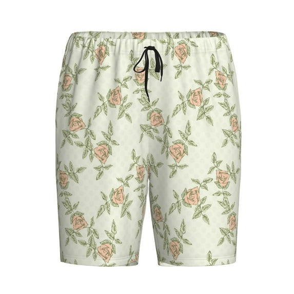 Haiem Rose Men's Pajama Short with Soft Woven Cotton Elastic Waistband Sleep Short-3X-Large