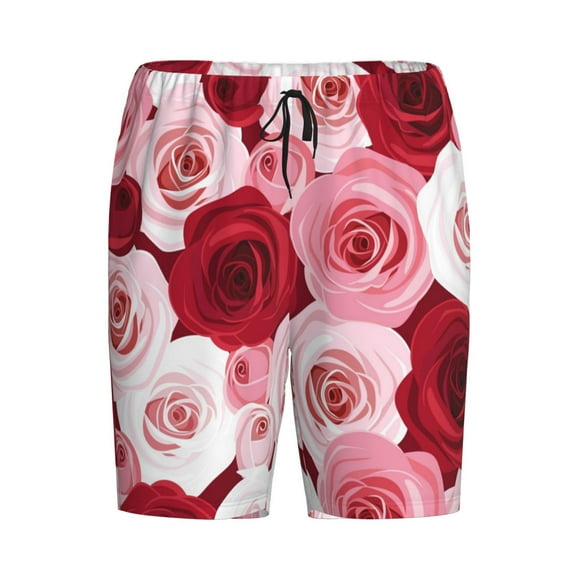 Haiem Rose Men's Pajama Short with Soft Woven Cotton Elastic Waistband Sleep Short-X-Large