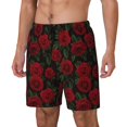 thumbnail image 1 of Haiem Rose Mens Swim Trunks with Compression Liner 2 in 1 Swimming Shorts Stretch Swimwear Quick Dry,Board Shorts-Small, 1 of 9
