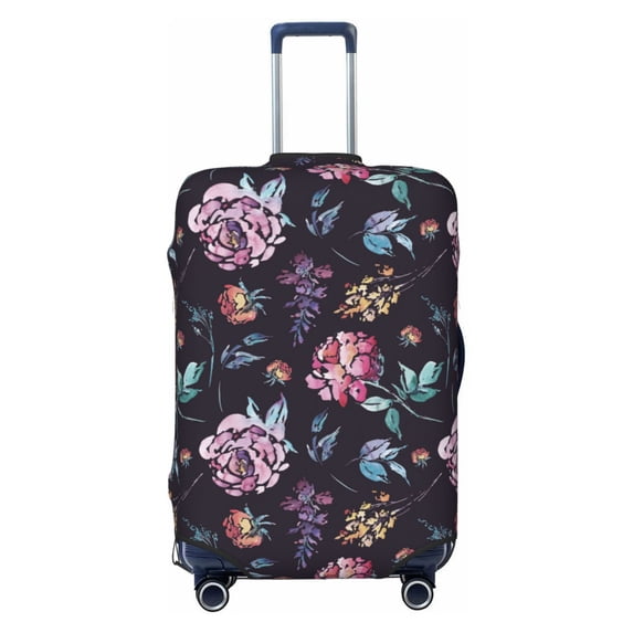 Haiem Roses Flowers Luggage Cover Printed Suitcase Covers for Luggage Elastic Washable Suitcase Protector Fits 18-32 Inch Luggage-Large