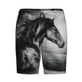thumbnail image 1 of Haiem Running Horse Men's Pajama Short with Soft Woven Cotton Elastic Waistband Sleep Short-Small, 1 of 9
