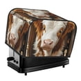 thumbnail image 1 of Haiem Rustic Cow Butterflies Champagne Print Toaster Covers 4 Slice Wide Slot,Bread Dust Cover & Fingerprint Protection,Bread Machine Cover,Appliance Covers, 1 of 7
