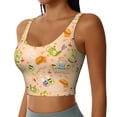 thumbnail image 1 of Haiem Scandinavian Style Hygge Pattern Womens Sports Bra - U Neck Padded Low Impact Yoga Bra Workout Crop Top Gym Moisture-Wicking Workout Vest -, 1 of 9
