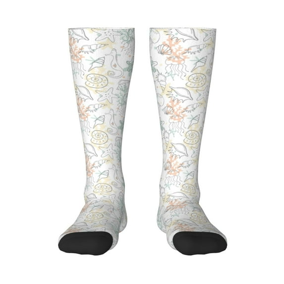 Haiem Sea Animals Socks, Funny Novelty Crazy Design Cotton Socks Sports Socks Knee High Socks For Men, Women,1Pairs - Gift For Working Friends