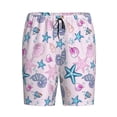 thumbnail image 1 of Haiem Sea Shells 3 Men's Pajama Short with Soft Woven Cotton Elastic Waistband Sleep Short-Large, 1 of 9