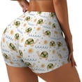 thumbnail image 1 of Haiem Sea Turtle Basking in the Sun No Front Seam Biker Shorts for Women Yoga Workout Gym Bike Shorts with Tummy Control Moisture-Wicking-, 1 of 9