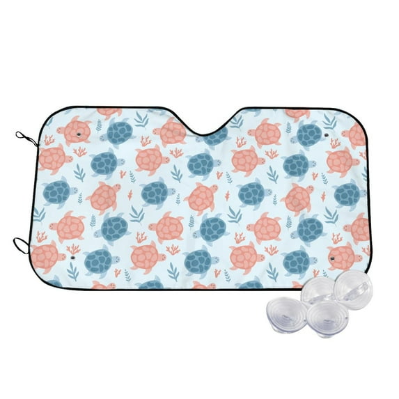 Haiem Sea Turtle Car Windshield Sun Shade - Blocks UV Rays Sun Visor Protector, Sunshade to Keep Your Vehicle Cool, Universal Fit SUV Van Sedan-