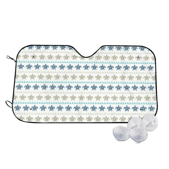 Haiem Sea Turtle Car Windshield Sun Shade - Blocks UV Rays Sun Visor Protector, Sunshade to Keep Your Vehicle Cool, Universal Fit SUV Van Sedan-Medium