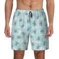 thumbnail image 1 of Haiem Sea Turtle Mens Swim Trunks with Compression Liner 2 in 1 Swimming Shorts Stretch Swimwear Quick Dry,Board Shorts-Small, 1 of 9